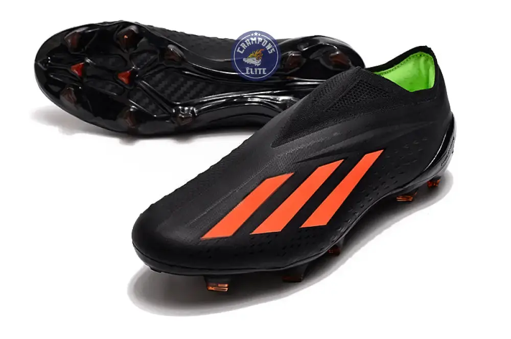 X Speedportal Elite Laceless FG Noir/Orange - Image 2