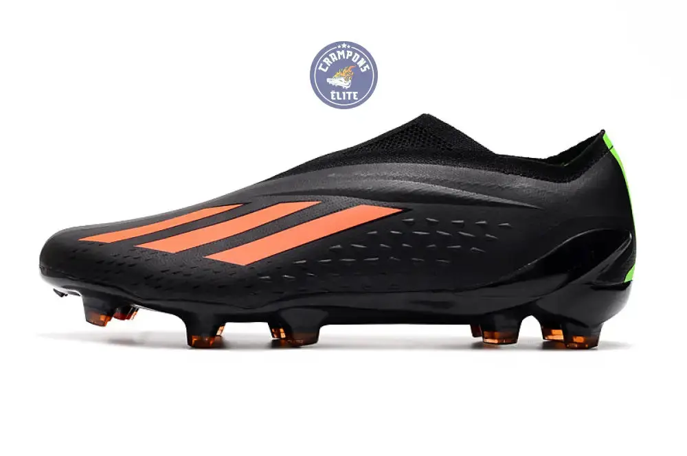 X Speedportal Elite Laceless FG Noir/Orange - Image 4