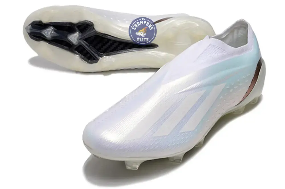 X Speedportal Elite Laceless FG Pearlized - Blanc/Noir - Image 2