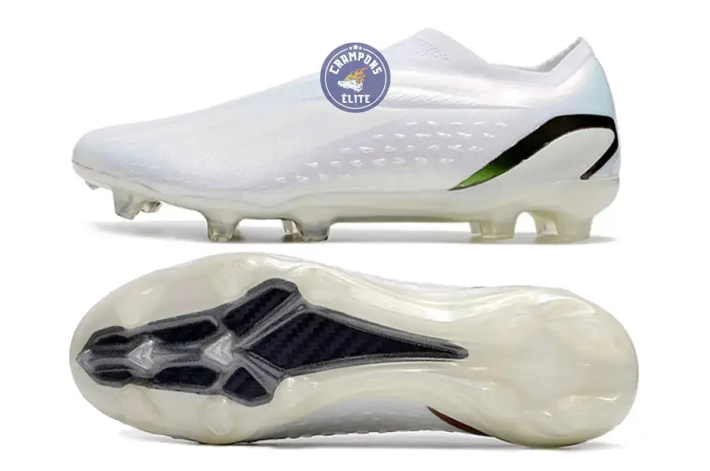 X Speedportal Elite Laceless FG Pearlized - Blanc/Noir - Image 3